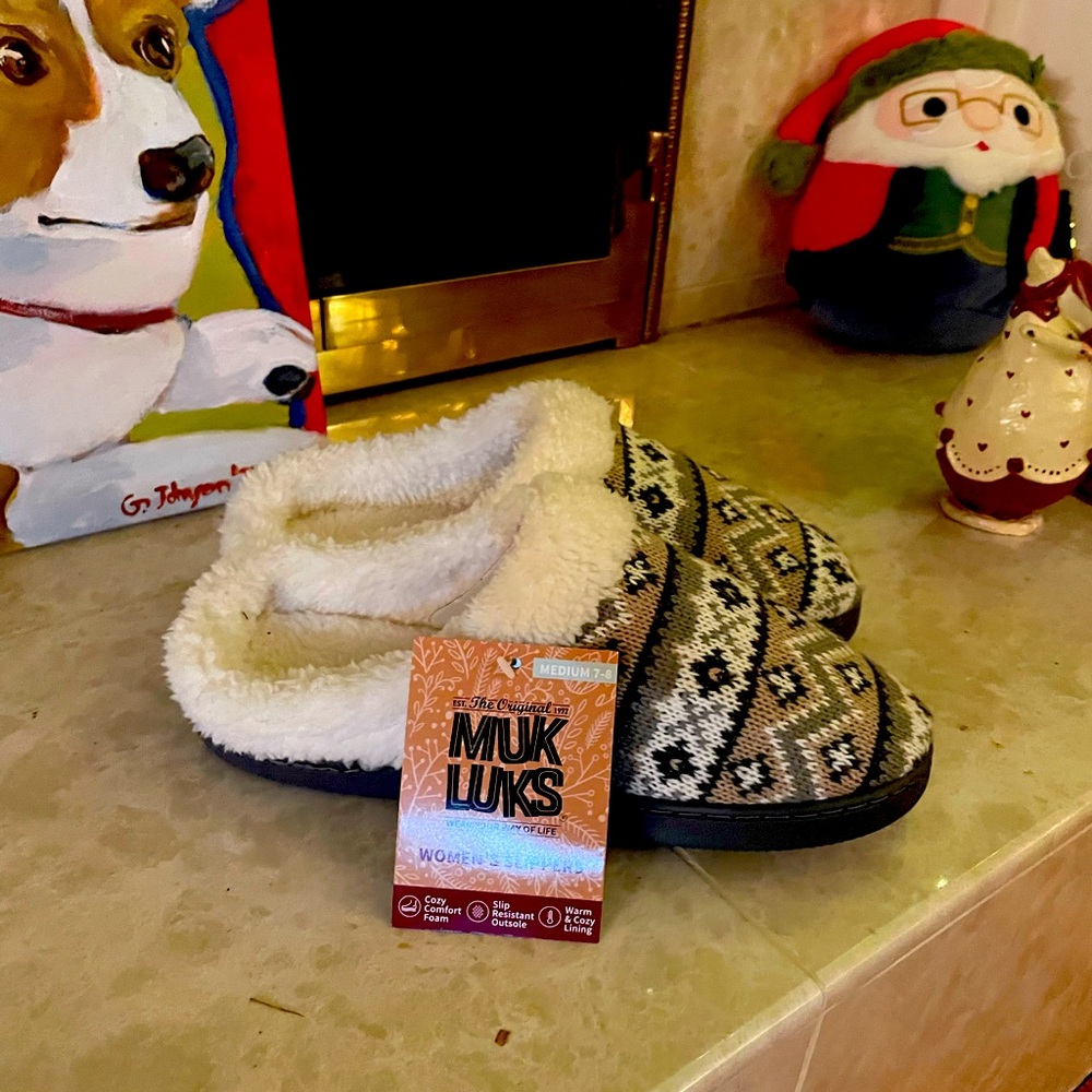 Cozy winter slippers looking for a forever home!